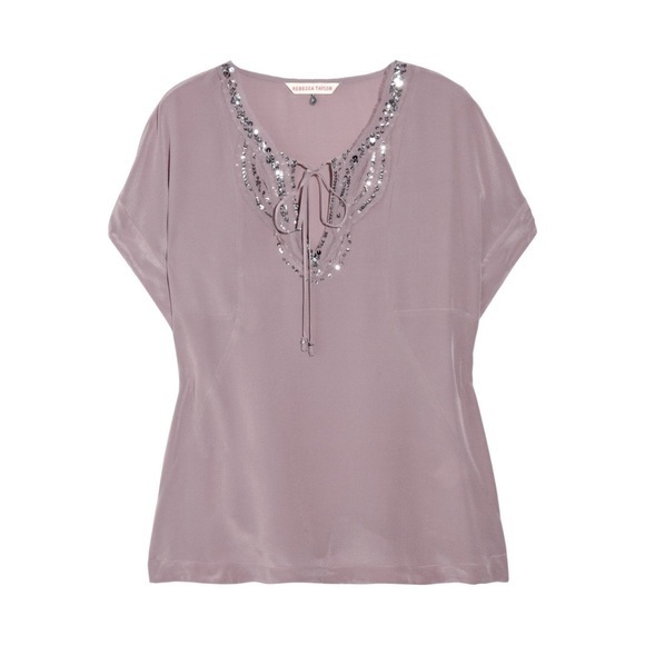 Rebecca Taylor‎ Silk Sequin Blouse 4 - Picture 1 of 3